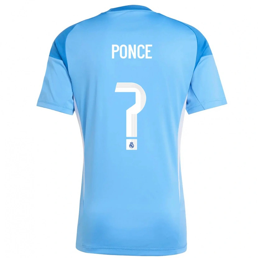 Danxen Kinder Guille Ponce #0 Trikot Himmelblau Weiß Torwarttrikot 2025/26 Österreich