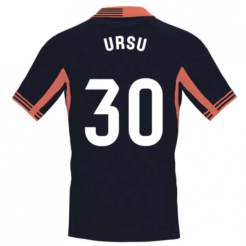 Danxen Kinder Eduard Ursu #30 Trikot Schwarz Weiß Orange Torwarttrikot 2025/26 Österreich