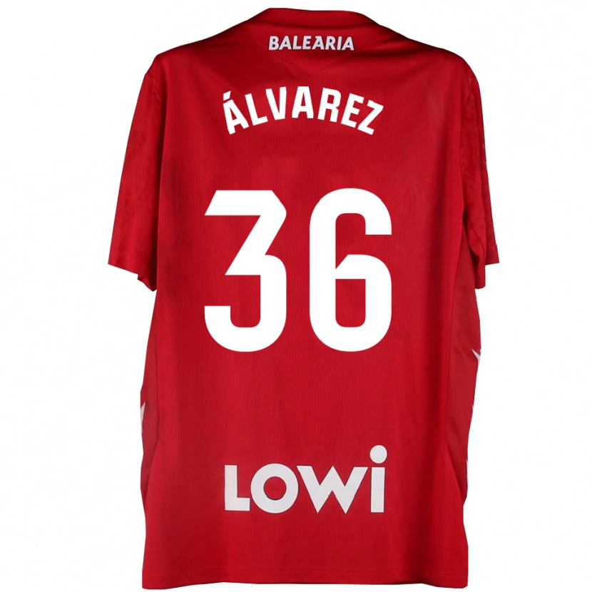 Danxen Kinder Anna Álvarez #36 Trikot Rot Weiß Torwarttrikot 2025/26 Österreich