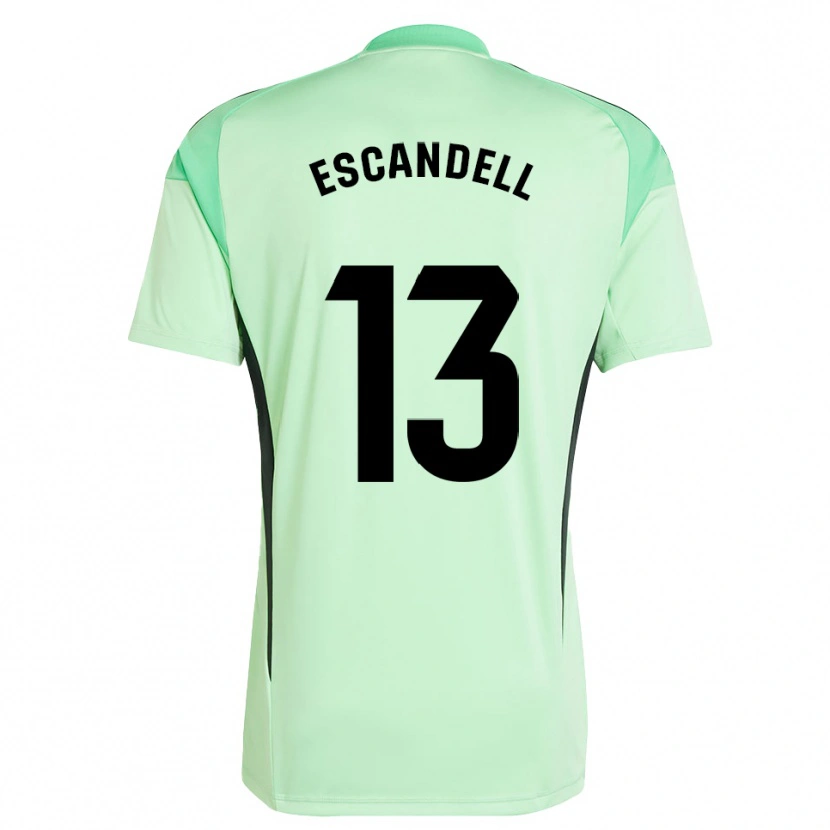 Danxen Kinder Aarón Escandell #13 Trikot Hellgrün Schwarz Torwarttrikot 2025/26 Österreich