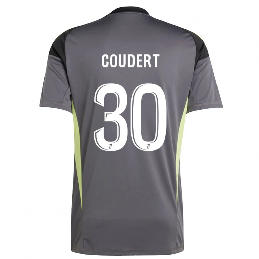 Danxen Kinder Grégoire Coudert #30 Trikot Dunkelgrau Grün Torwarttrikot 2025/26 Österreich