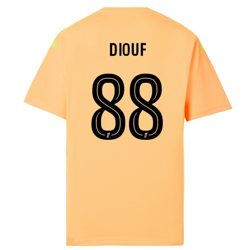 Danxen Kinder Yehvann Diouf #88 Trikot Hellorange Schwarz Torwarttrikot 2025/26 Österreich