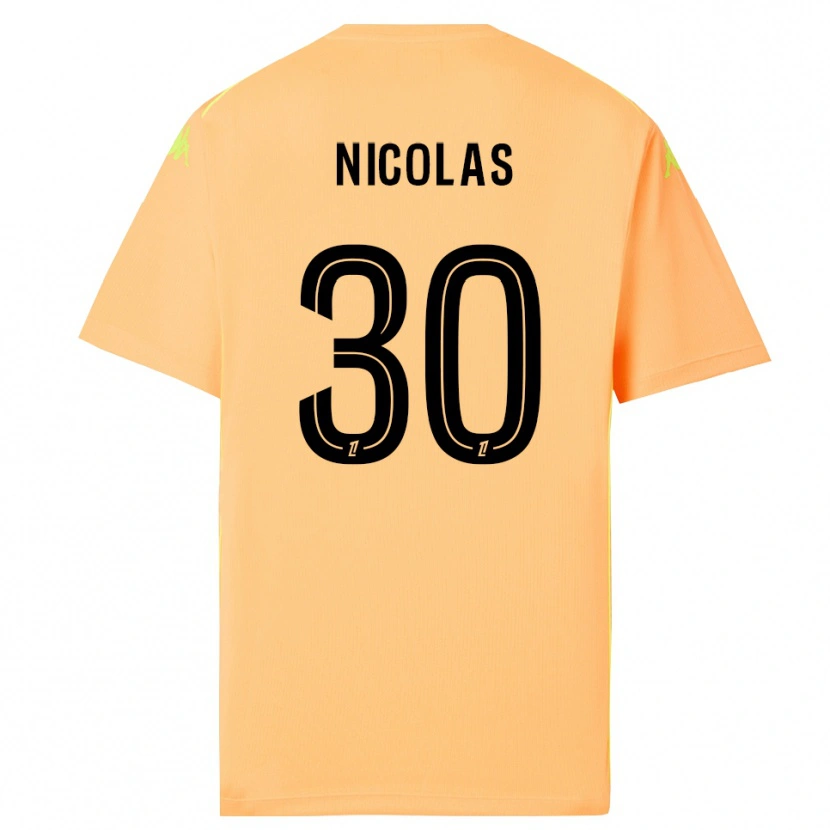 Danxen Kinder Lina-Lou Nicolas #30 Trikot Hellorange Schwarz Torwarttrikot 2025/26 Österreich