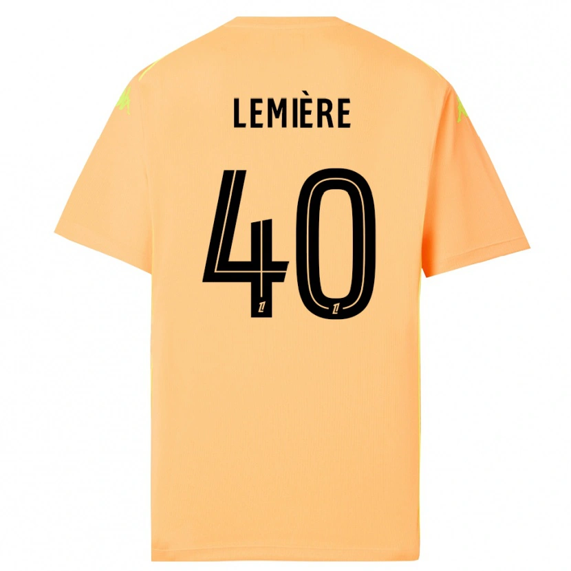Danxen Kinder Pauline Lemière #40 Trikot Hellorange Schwarz Torwarttrikot 2025/26 Österreich