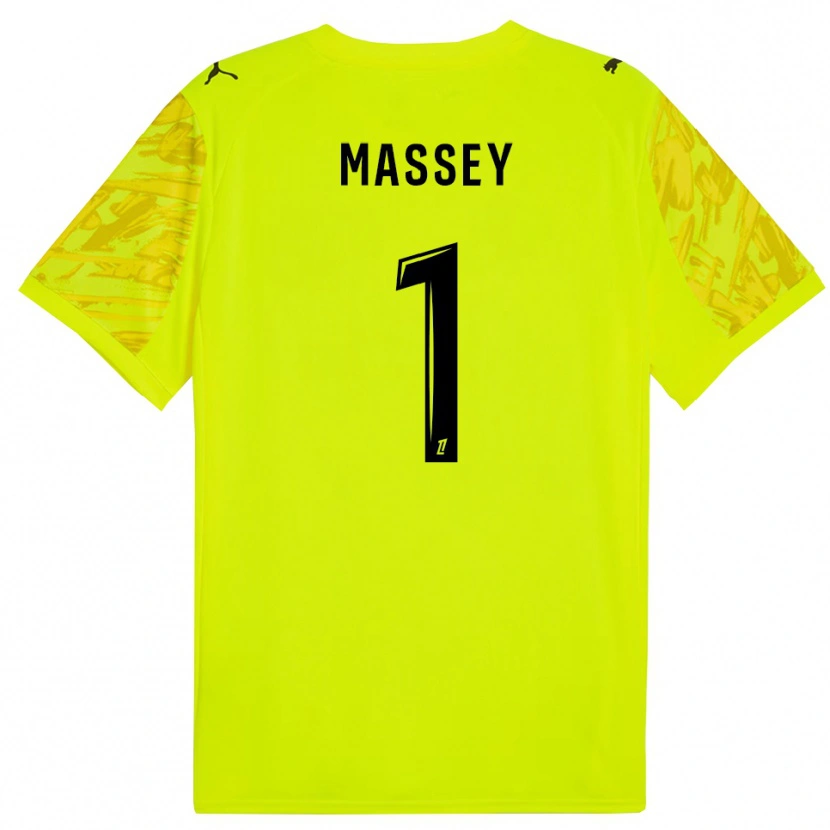 Danxen Kinder Kayza Massey #1 Trikot Leuchtgrün Gelb Torwarttrikot 2025/26 Österreich