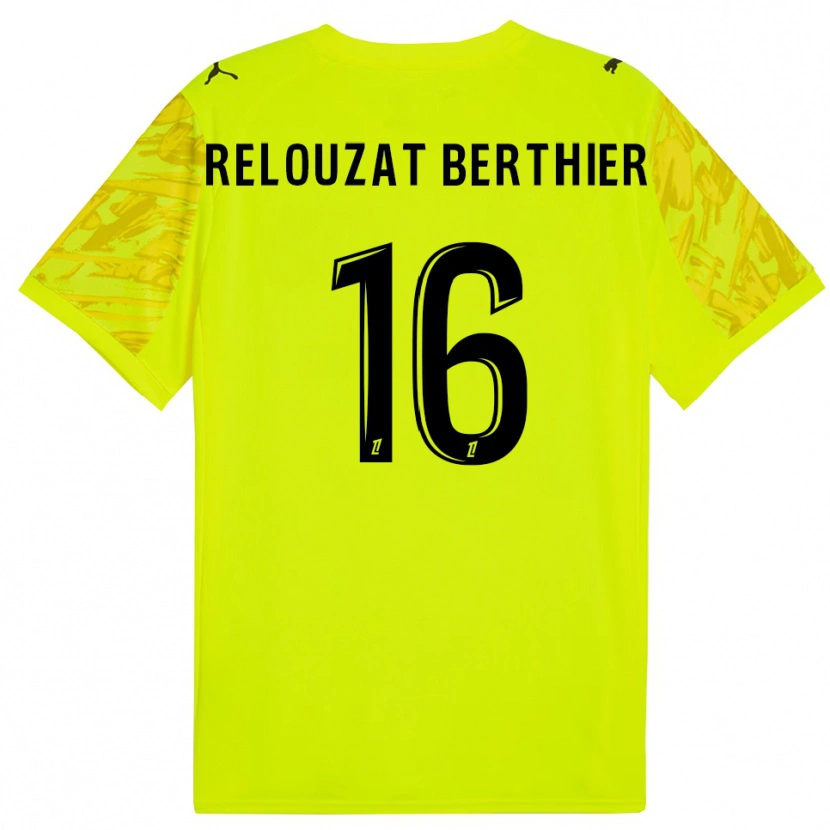 Danxen Kinder Maxime Relouzat Berthier #16 Trikot Leuchtgrün Gelb Torwarttrikot 2025/26 Österreich