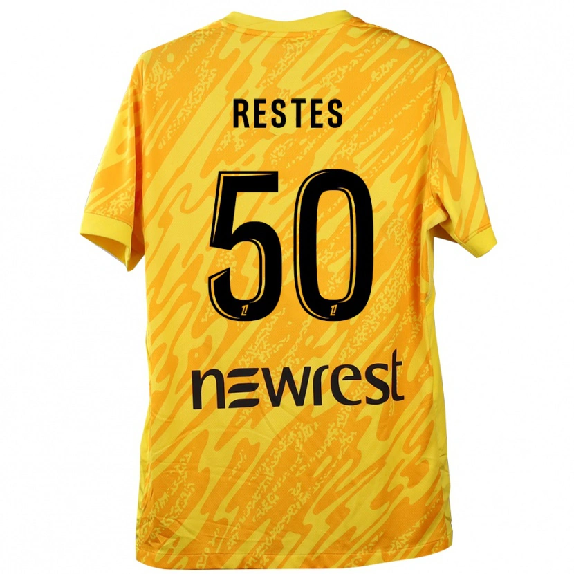 Danxen Kinder Guillaume Restes #50 Trikot Gelb Schwarz Torwarttrikot 2025/26 Österreich
