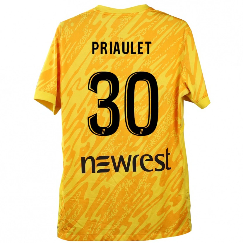 Danxen Kinder Anaïs Priaulet #30 Trikot Gelb Schwarz Torwarttrikot 2025/26 Österreich