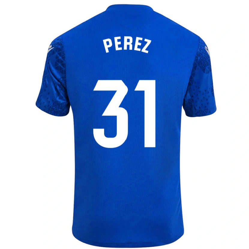 Danxen Kinder Ángel Pérez #31 Trikot Blau Weiß Torwarttrikot 2025/26 Österreich