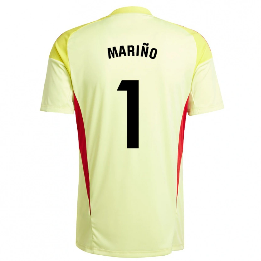 Danxen Kinder Diego Mariño #1 Trikot Hellgelb Rot Torwarttrikot 2025/26 Österreich