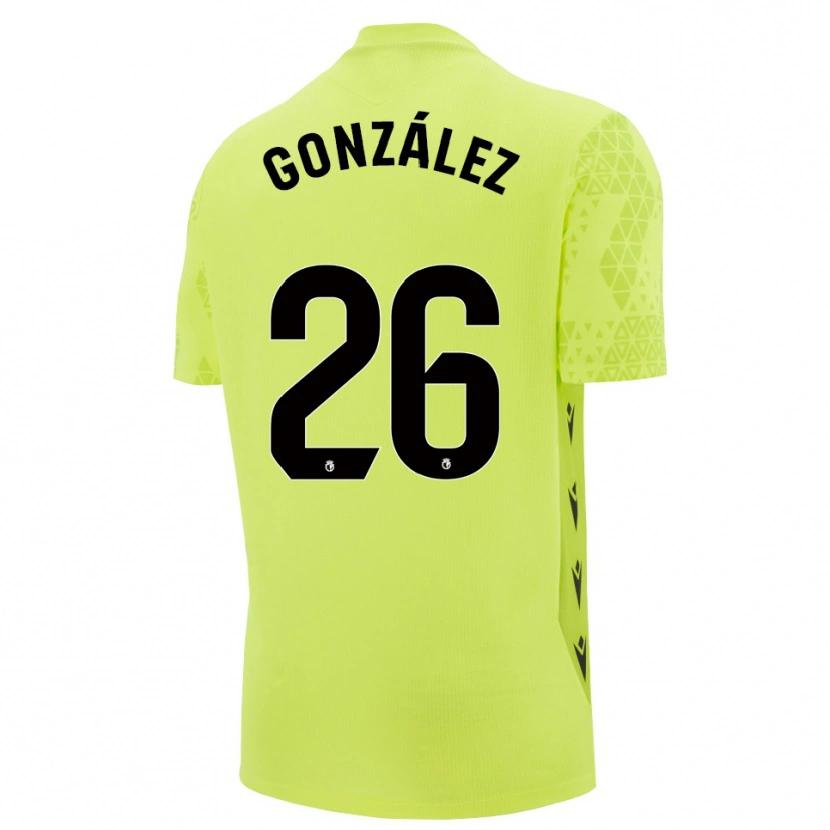 Danxen Kinder Diego González #26 Trikot Gelbgrün Schwarz Torwarttrikot 2025/26 Österreich