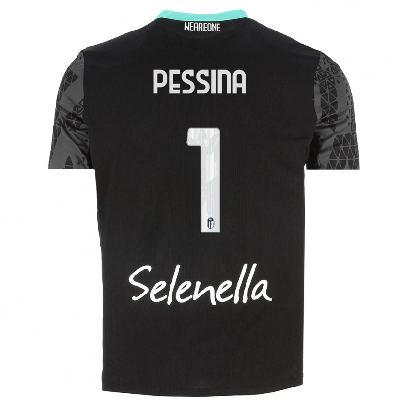 Danxen Kinder Massimo Pessina #1 Trikot Grau Schwarz Weiß Torwarttrikot 2025/26 Österreich