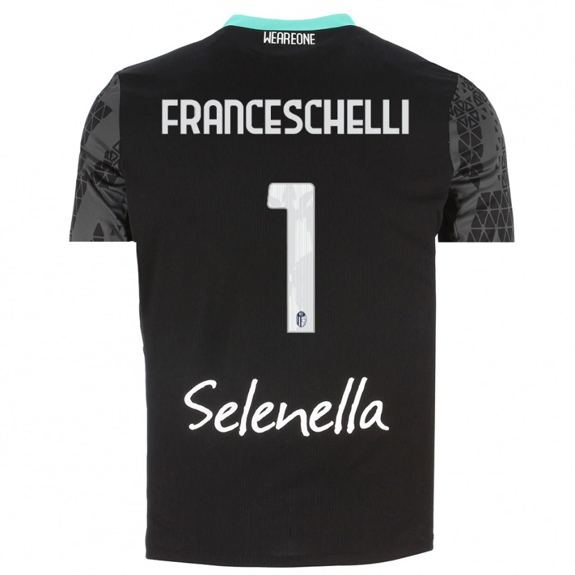 Danxen Kinder Matteo Franceschelli #1 Trikot Grau Schwarz Weiß Torwarttrikot 2025/26 Österreich