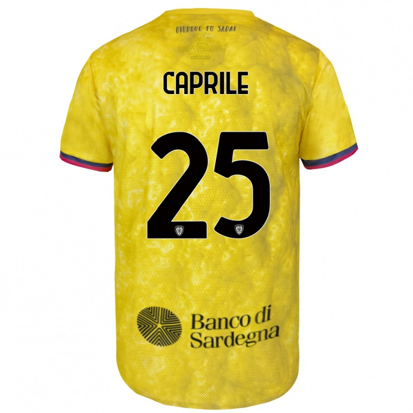 Danxen Kinder Elia Caprile #25 Trikot Gelb Schwarz Torwarttrikot 2025/26 Österreich