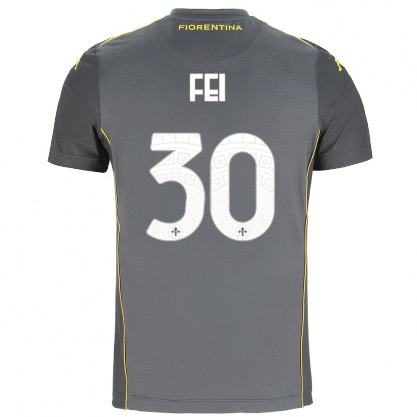 Danxen Kinder Gianmaria Fei #30 Trikot Dunkelgrau Gelb Torwarttrikot 2025/26 Österreich
