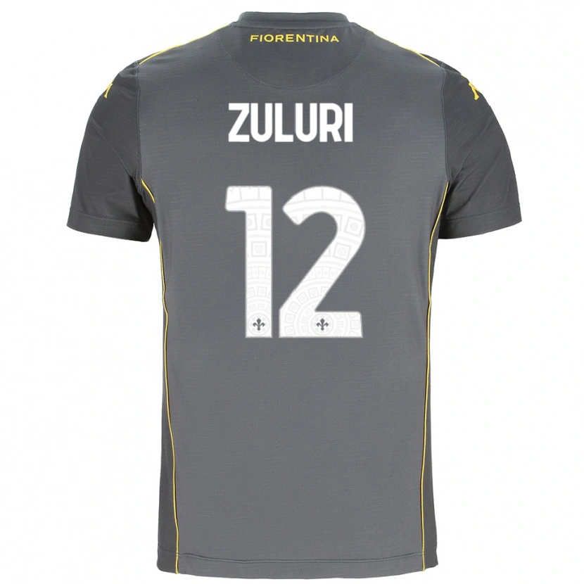 Danxen Kinder Athena Zuluri #12 Trikot Dunkelgrau Gelb Torwarttrikot 2025/26 Österreich
