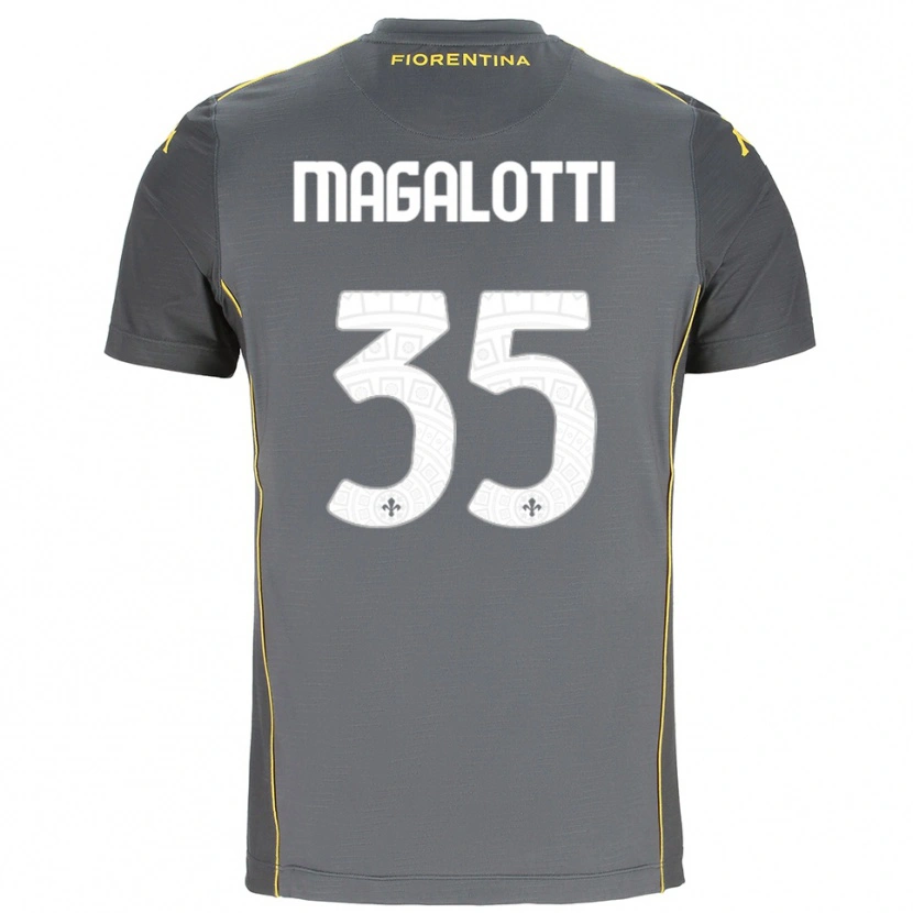 Danxen Kinder Mattia Magalotti #35 Trikot Dunkelgrau Gelb Torwarttrikot 2025/26 Österreich