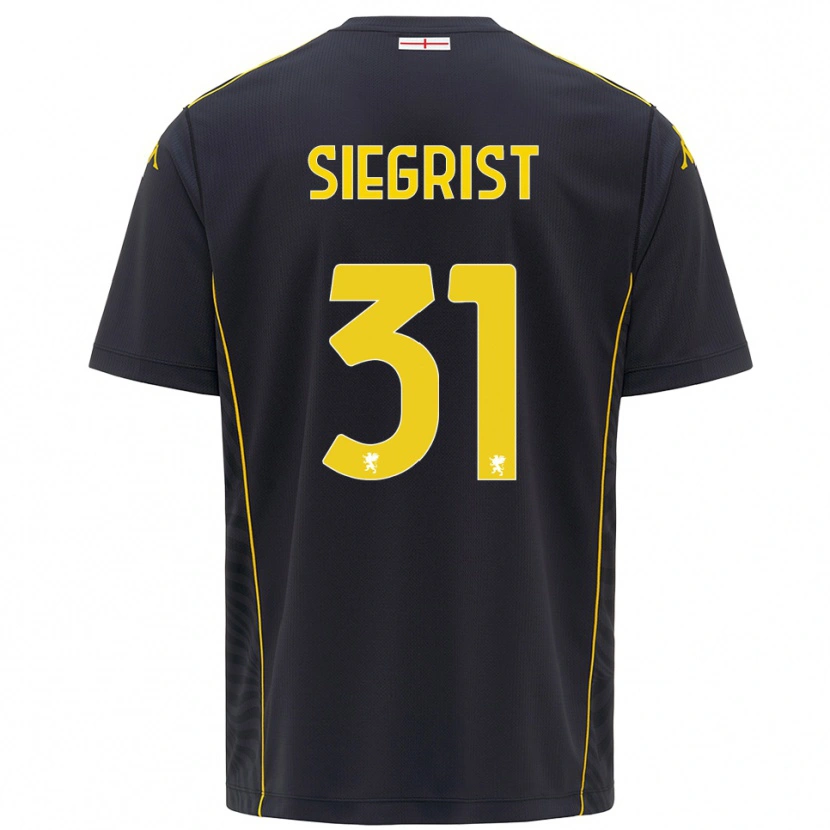 Danxen Kinder Benjamin Siegrist #31 Trikot Schwarz Gelb Torwarttrikot 2025/26 Österreich
