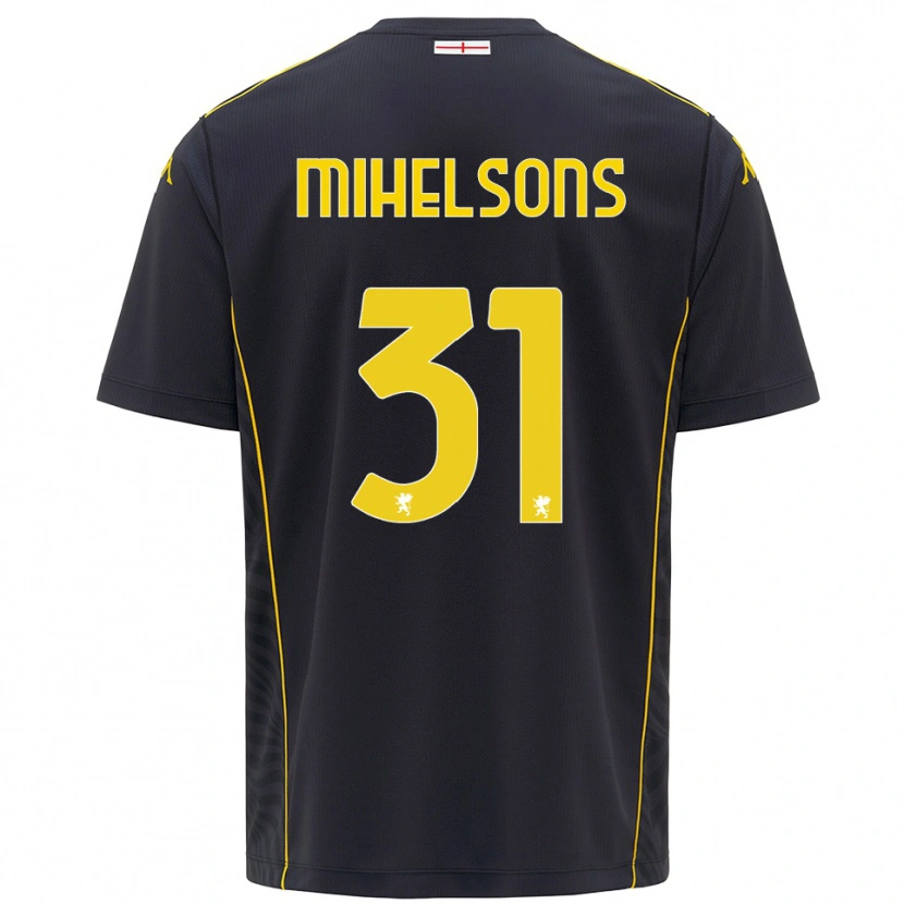 Danxen Kinder Rendijs Mihelsons #31 Trikot Schwarz Gelb Torwarttrikot 2025/26 Österreich