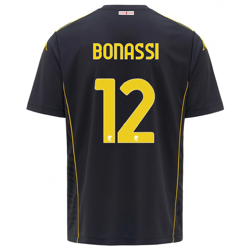 Danxen Kinder Lorenzo Bonassi #12 Trikot Schwarz Gelb Torwarttrikot 2025/26 Österreich