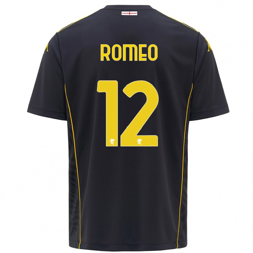 Danxen Kinder Emanuele Romeo #12 Trikot Schwarz Gelb Torwarttrikot 2025/26 Österreich