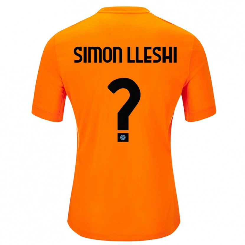 Danxen Kinder Simon Lleshi #0 Trikot Hellorange Schwarz Torwarttrikot 2025/26 Österreich