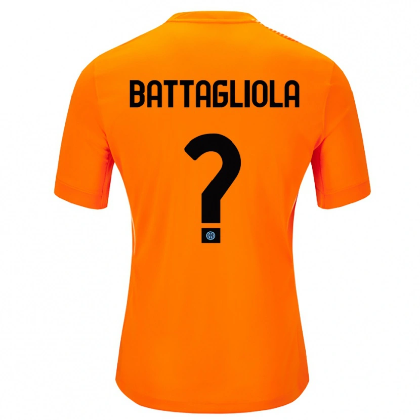 Danxen Kinder Lorenzo Battagliola #0 Trikot Hellorange Schwarz Torwarttrikot 2025/26 Österreich