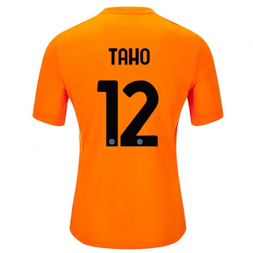Danxen Kinder Alain Taho #12 Trikot Hellorange Schwarz Torwarttrikot 2025/26 Österreich
