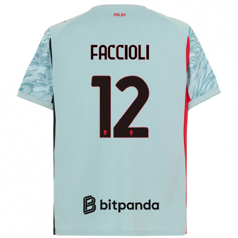 Danxen Kinder Pietro Faccioli #12 Trikot Hellblau Rot Torwarttrikot 2025/26 Österreich