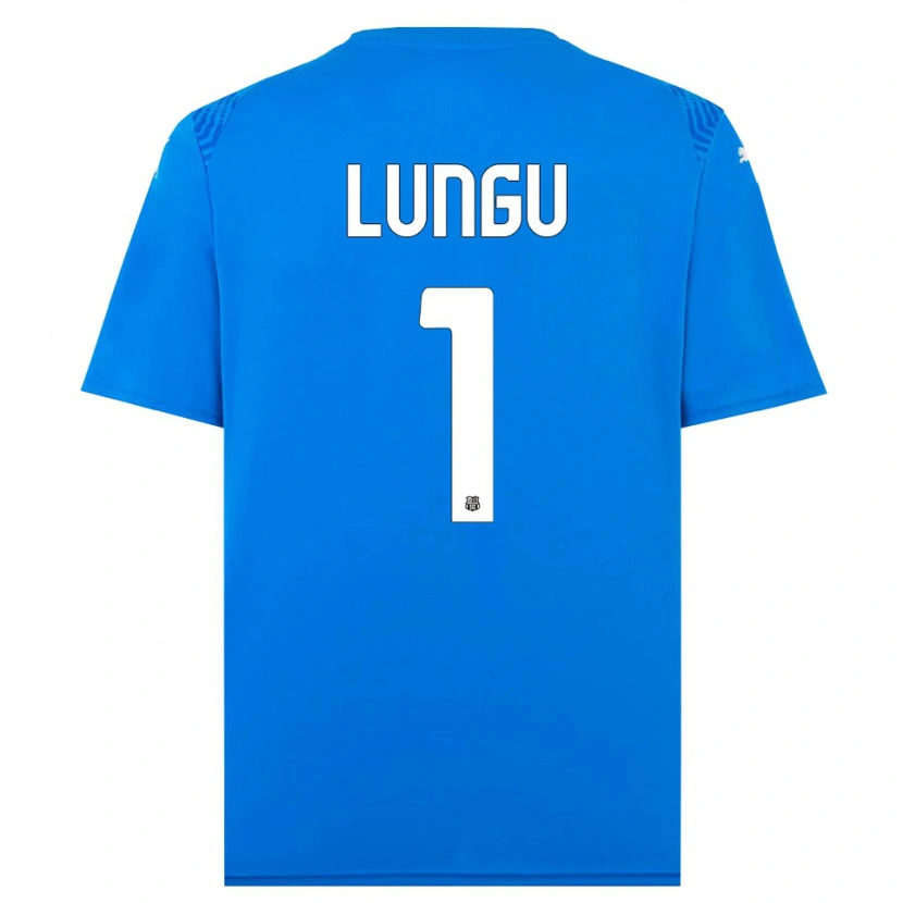 Danxen Kinder Luca Lungu #1 Trikot Blau Weiß Torwarttrikot 2025/26 Österreich