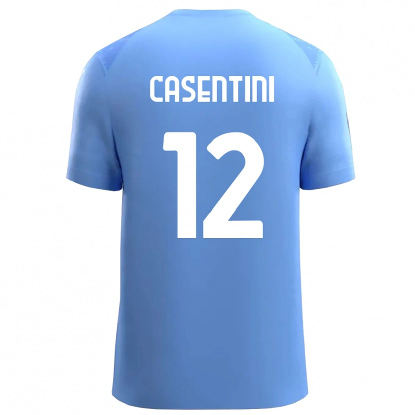 Danxen Kinder Gabriele Casentini #12 Trikot Himmelblau Weiß Torwarttrikot 2025/26 Österreich