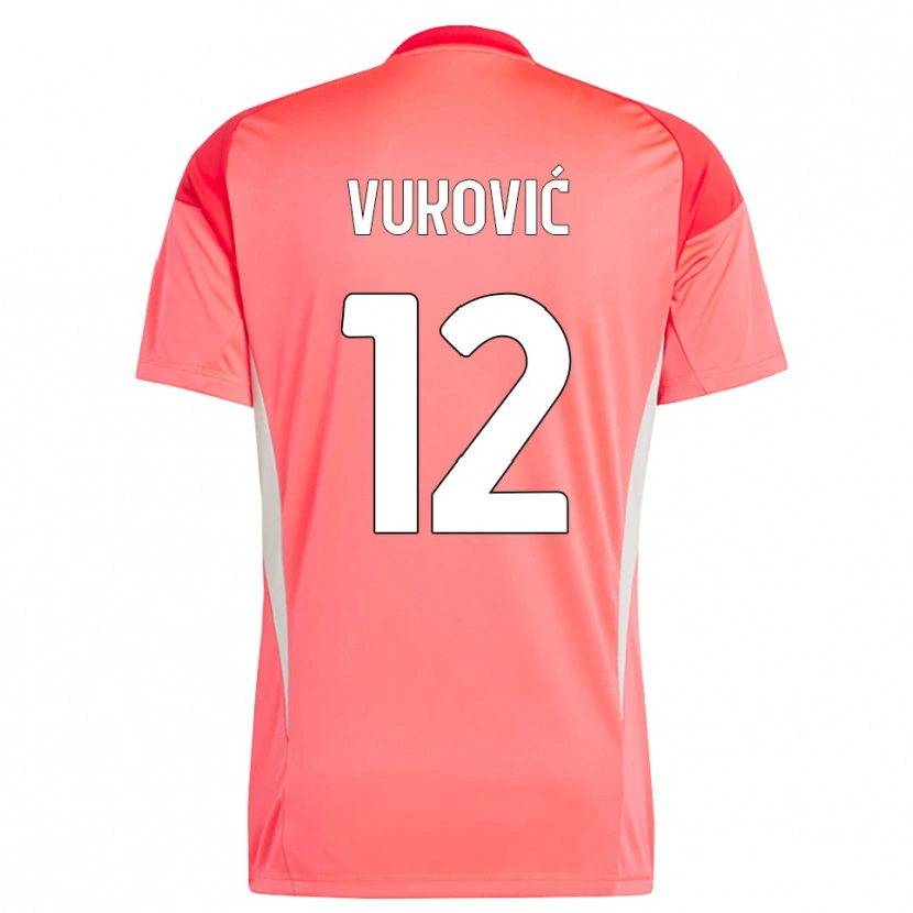Danxen Kinder Ante Vukovic #12 Trikot Rot Weiß Torwarttrikot 2025/26 Österreich