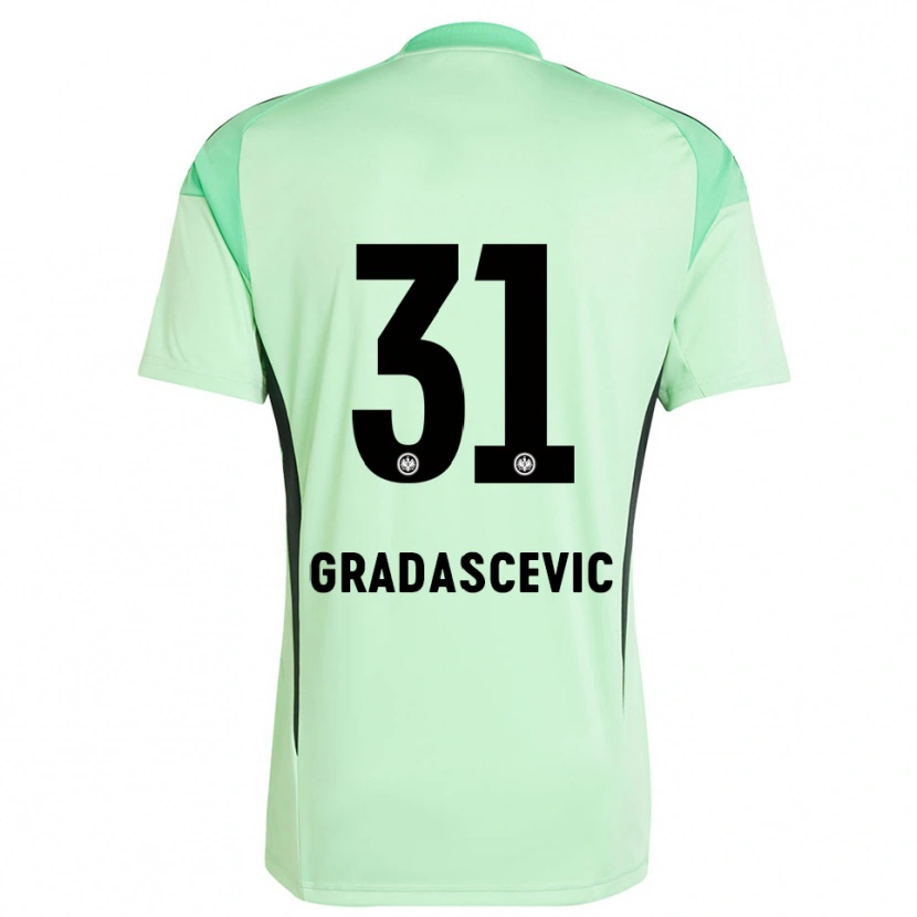 Danxen Kinder Meris Gradascevic #31 Trikot Hellgrün Schwarz Torwarttrikot 2025/26 Österreich