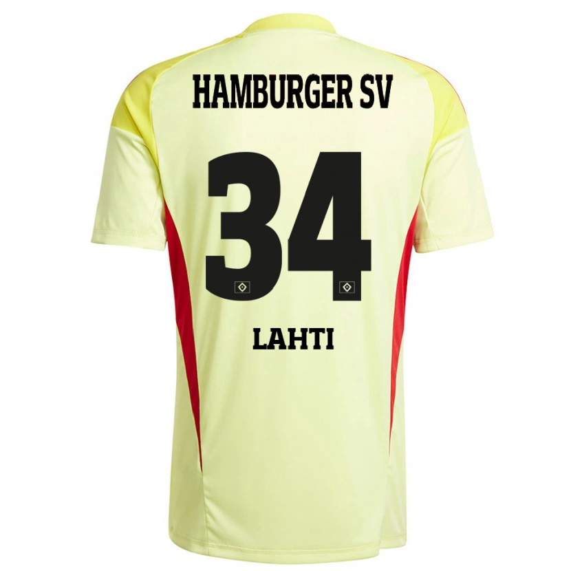 Danxen Kinder Elias Lahti #34 Trikot Gelb Schwarz Rot Torwarttrikot 2025/26 Österreich