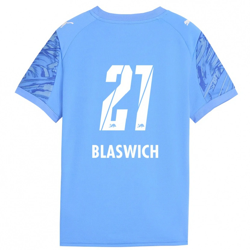 Danxen Kinder Janis Blaswich #21 Trikot Königsblau Rot Torwarttrikot 2025/26 Österreich