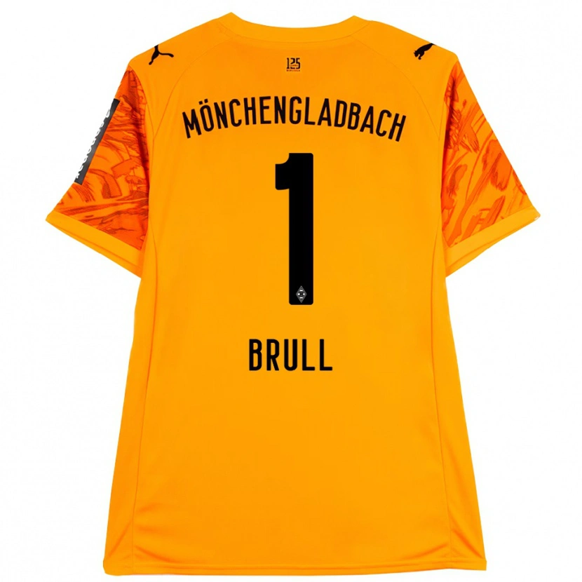 Danxen Kinder Maximilian Brüll #1 Trikot Orange Gelb Schwarz Torwarttrikot 2025/26 Österreich