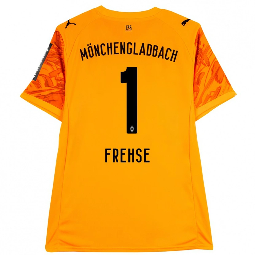 Danxen Kinder Jil Frehse #1 Trikot Orange Gelb Schwarz Torwarttrikot 2025/26 Österreich