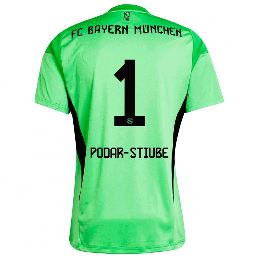 Danxen Kinder David Podar-Stiube #1 Trikot Mittel Frühlingsgrün Torwarttrikot 2025/26 Österreich