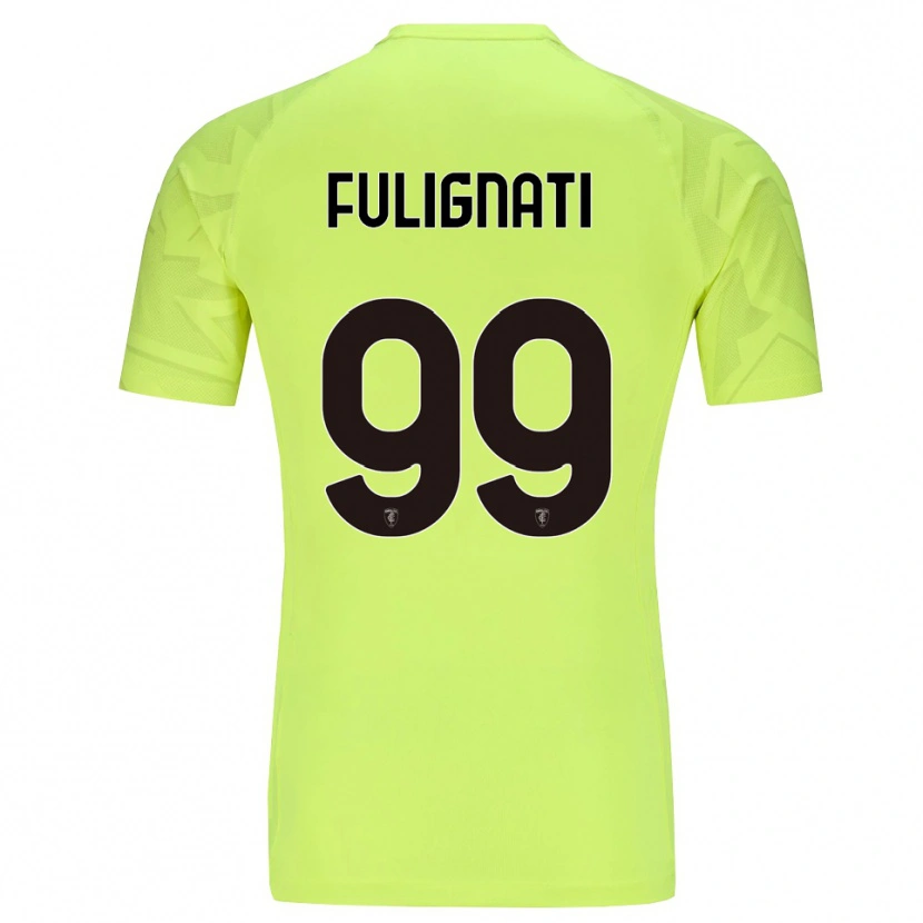 Danxen Kinder Andrea Fulignati #99 Trikot Fluoreszierendes Grün Torwarttrikot 2025/26 Österreich
