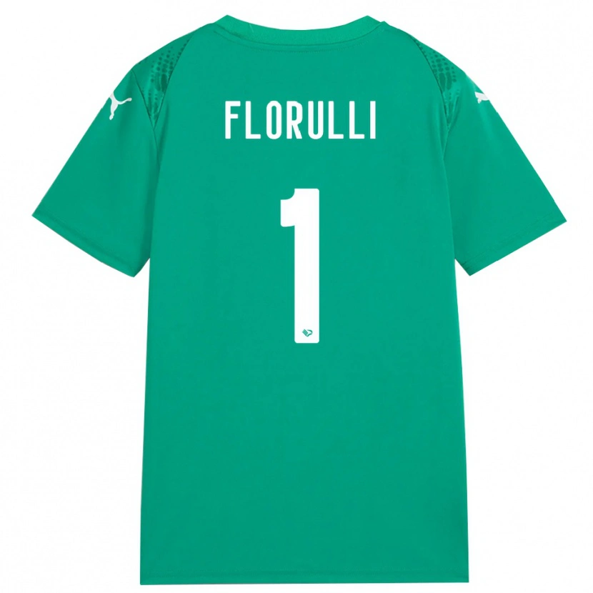 Danxen Kinder Gerlando Florulli #1 Trikot Meeresgrün Weiß Torwarttrikot 2025/26 Österreich
