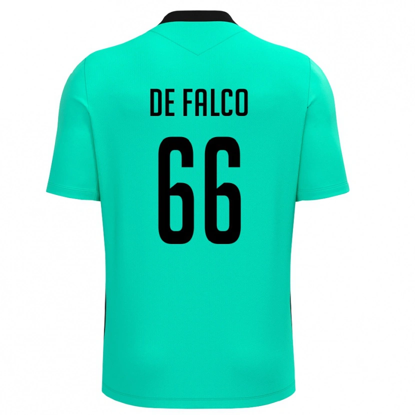 Danxen Kinder Cristian De Falco #66 Trikot Türkis Schwarz Torwarttrikot 2025/26 Österreich