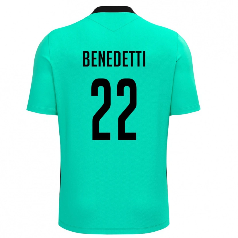 Danxen Kinder Samuele Benedetti #22 Trikot Türkis Schwarz Torwarttrikot 2025/26 Österreich