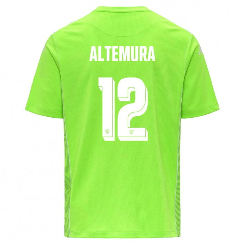 Danxen Kinder Tommaso Altemura #12 Trikot Rasen Grün Weiß Torwarttrikot 2025/26 Österreich