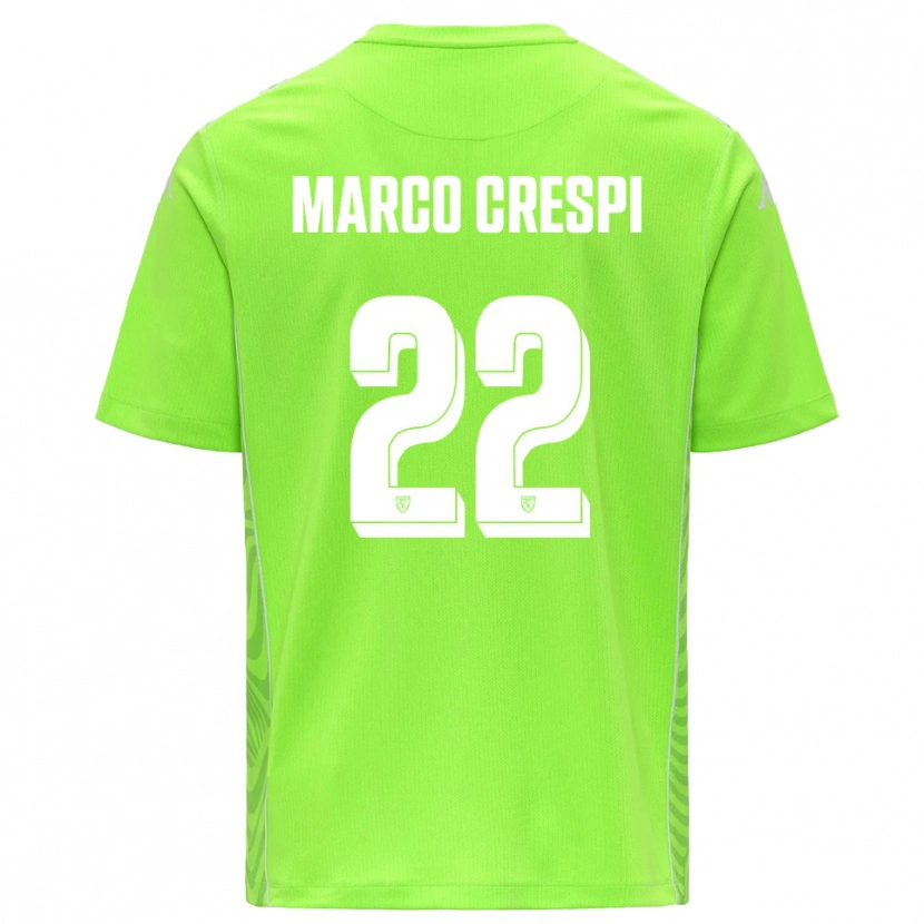 Danxen Kinder Gian Marco Crespi #22 Trikot Rasen Grün Weiß Torwarttrikot 2025/26 Österreich
