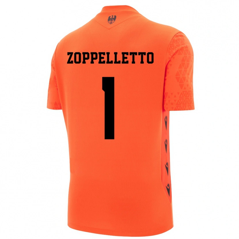 Danxen Kinder David Zoppelletto #1 Trikot Dunkles Orange Schwarz Torwarttrikot 2025/26 Österreich