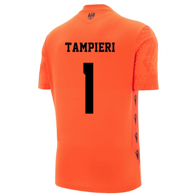Danxen Kinder Amanda Tampieri #1 Trikot Dunkles Orange Schwarz Torwarttrikot 2025/26 Österreich