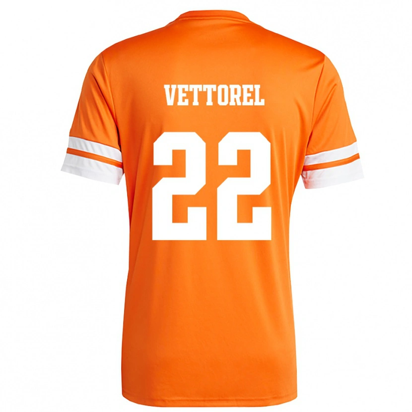Danxen Kinder Thomas Vettorel #22 Trikot Orange Weiß Torwarttrikot 2025/26 Österreich