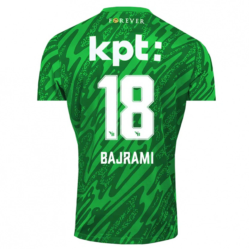 Danxen Kinder Ardian Bajrami #18 Trikot Grün Weiß Torwarttrikot 2025/26 Österreich