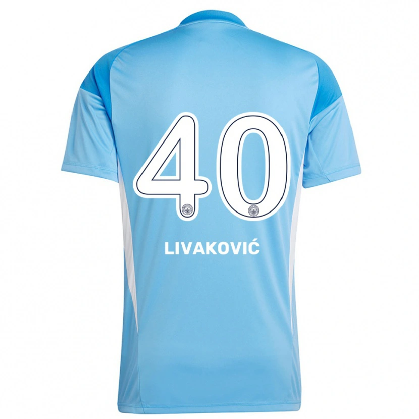 Danxen Kinder Dominik Livakovic #40 Trikot Königsblau Weiß Torwarttrikot 2025/26 Österreich