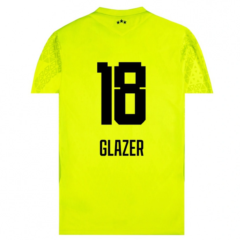 Danxen Kinder Omri Glazer #18 Trikot Gelb Grün Schwarz Torwarttrikot 2025/26 Österreich